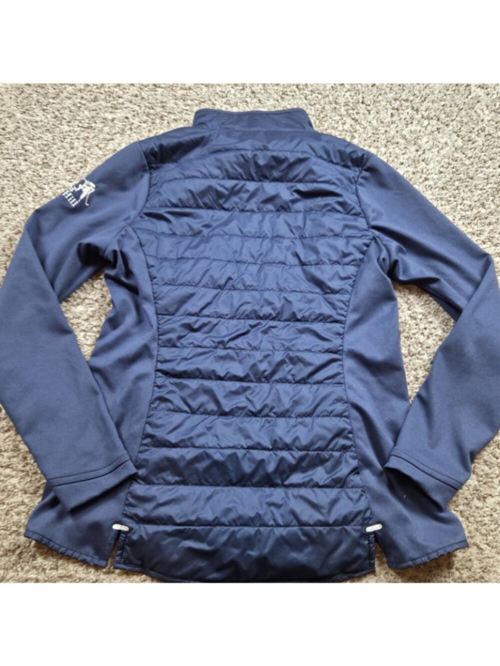 Peter Millar Jacket Womens Small Blue Quilted Hybrid Full Zip Puffer Logo - Picture 5 of 5